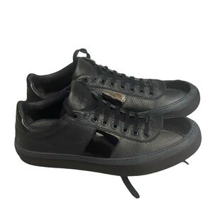 Jimmy‎ Choo Black Patent And Leather Low
Top Sneakers Size 42(12) USA